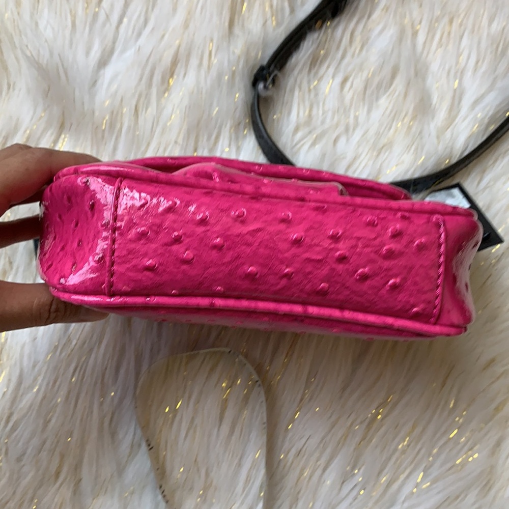 Marc Jacobs Pop Pink Ostrich pattern Crossbody bag - Picture 14 of 17